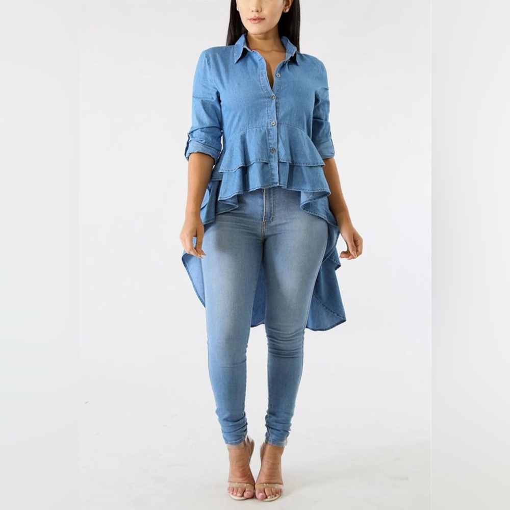 Women’s Denim Top Size Large